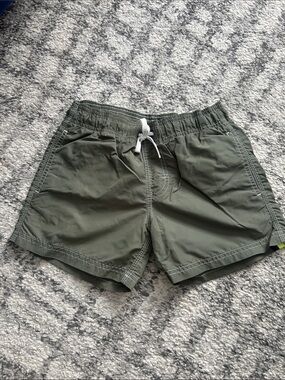 Boys Olive Green Drawstring Swim/Active Shorts